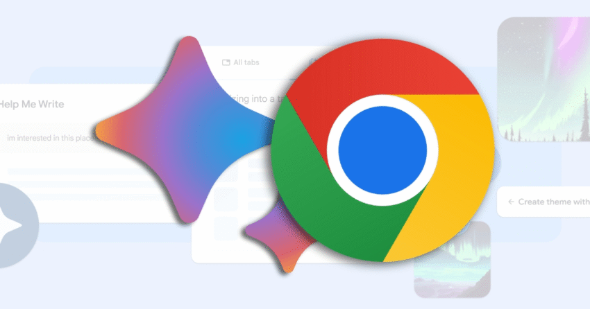 A screenshot of the Google Chrome browser showing the new Gemini AI side panel, which is summarizing the "Current tab."