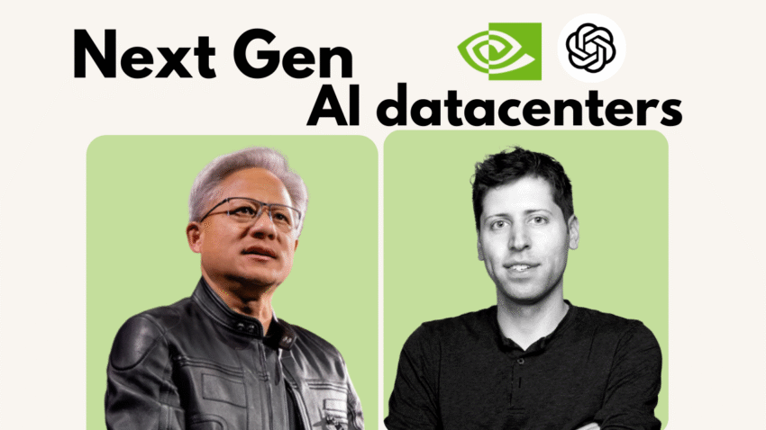 The logos of OpenAI and NVIDIA shown side-by-side, symbolizing their partnership.