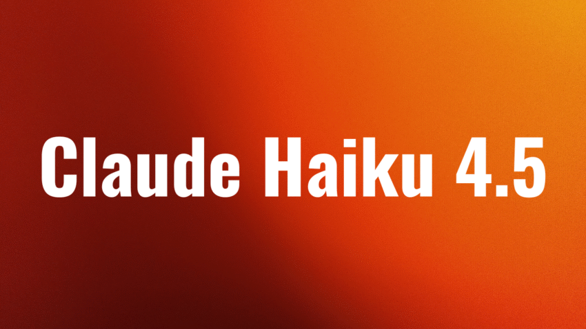 A simple graphic showing a friendly robot brain with speed lines to represent the speed of the Claude Haiku 4.5 AI model.