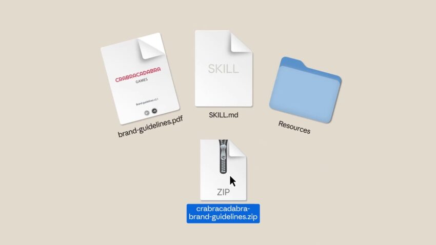 A screenshot of the Claude settings page, showing a list of available "Skills" like "acme-brand-guidelines" and "algorithmic-art" with toggle switches to enable them.